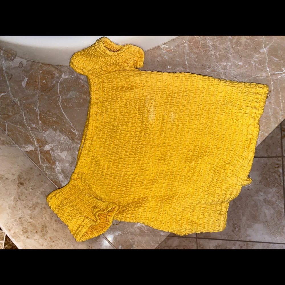 Yellow Off The Shoulder Top